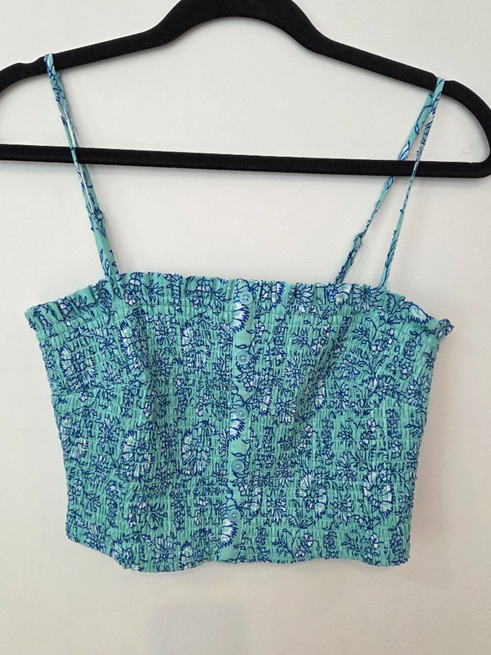 Roller Rabbit Target Teal and Blue Smocked Camisole